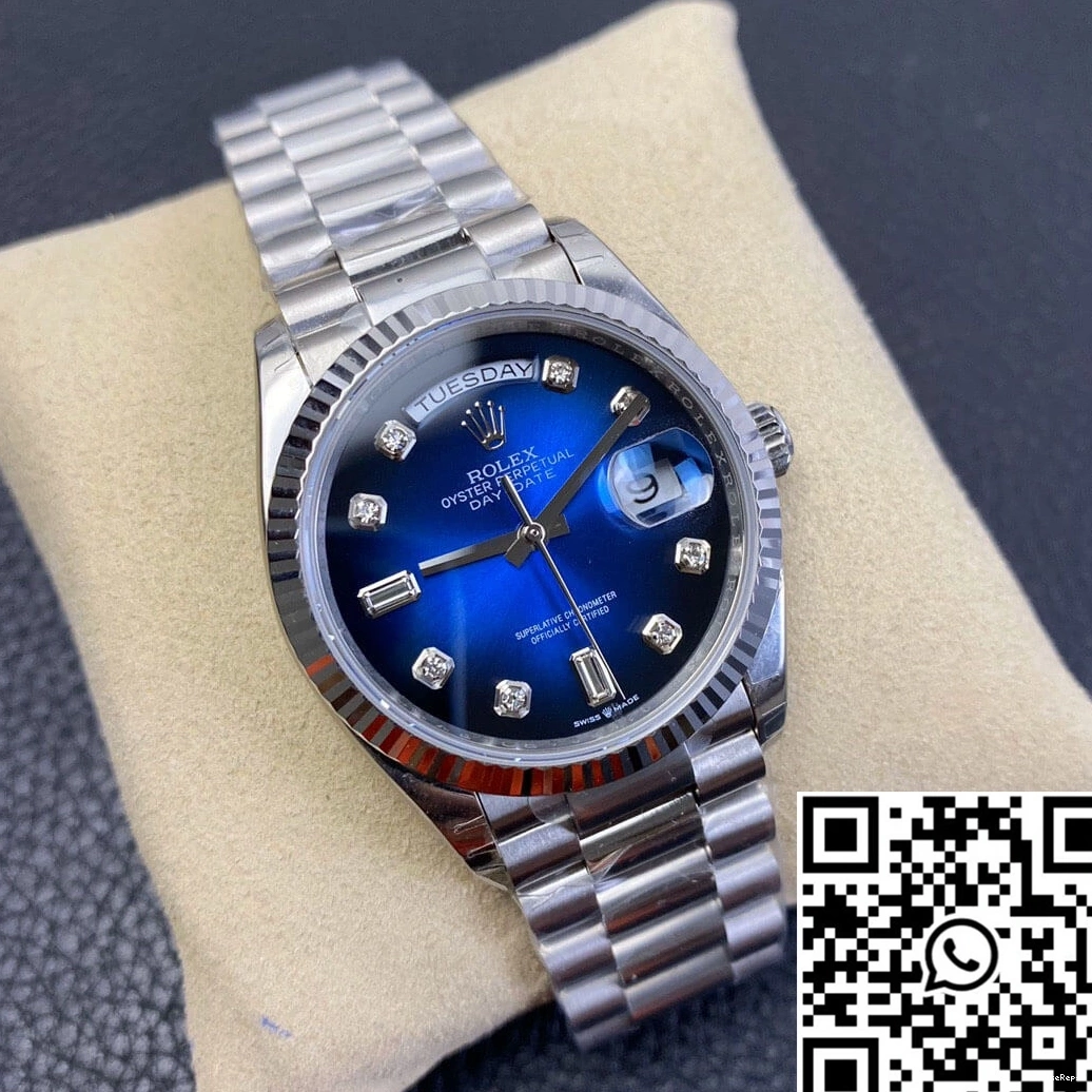 Dial Factory Blue EW Diamond M128239-0023 Rolex Gradient Day-Date 0901
